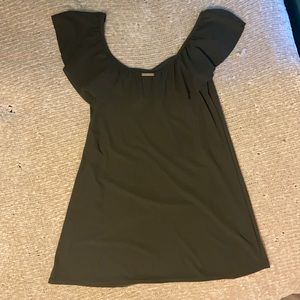 Michael kors casual dark green 82%nylon 18% spandex half shoulders style